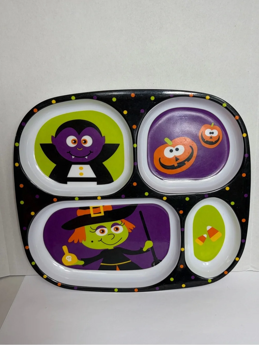 Pre loved 🎃 4-section Halloween melamine divided plate for kids